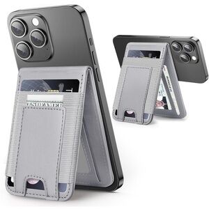 Sleek Blue and Gray Phone Case with Card Holder